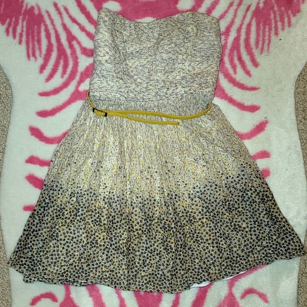 Trixxi Strapless Floral Sun Dress Size 1 Juniors